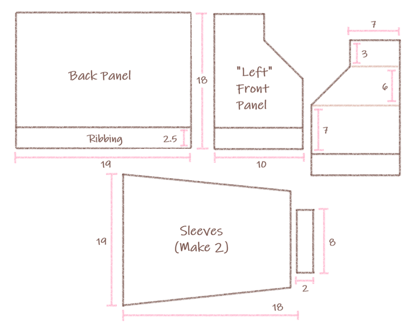Cardigan Measurements