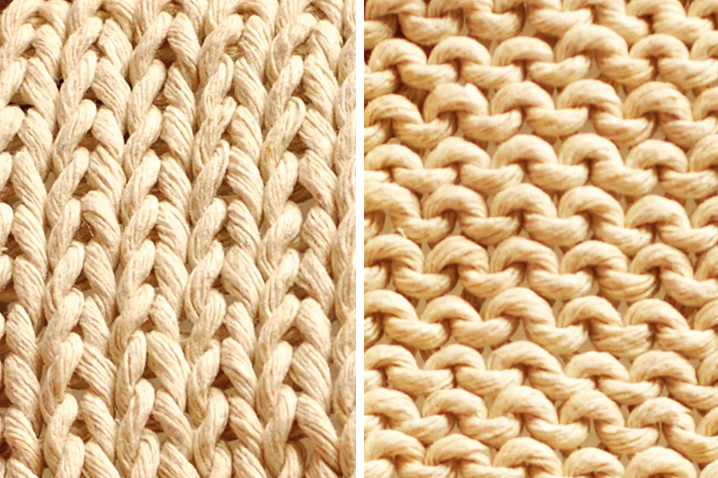 Stockinette Stitch Front vs Back
